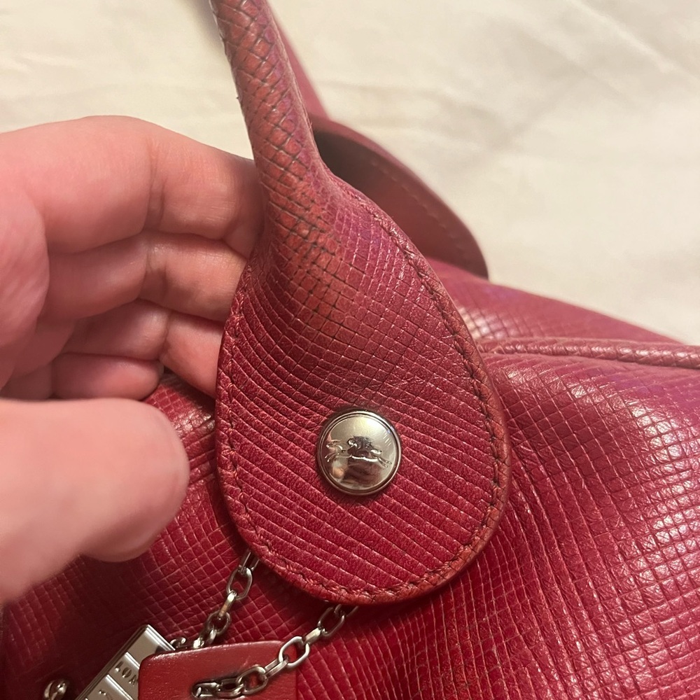 Longchamp red leather bag - Picture 2 of 5